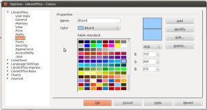 impress color dialog