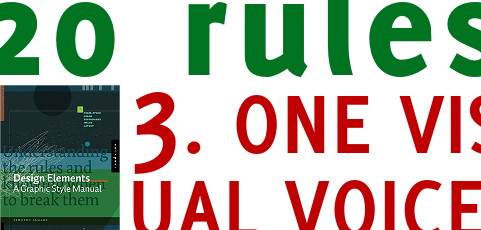 20 simple rules for your slides: 3 speak with one visual voice