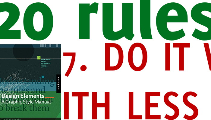 20 simple rules for your slides: 7 do it with less